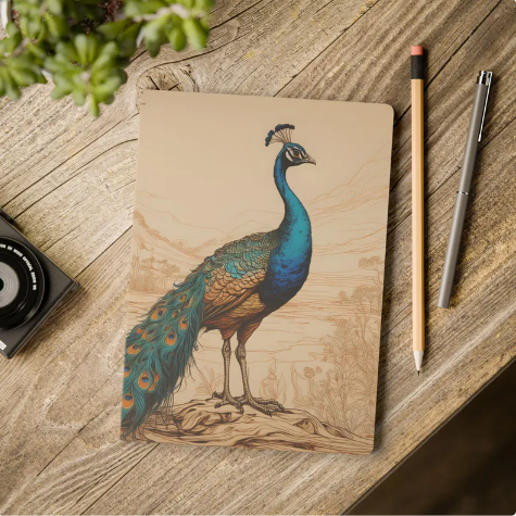 Peacock Dreams Softcover Journal, Diary, Notebook, Writing Pad, Sketchbook, Gift for Writers